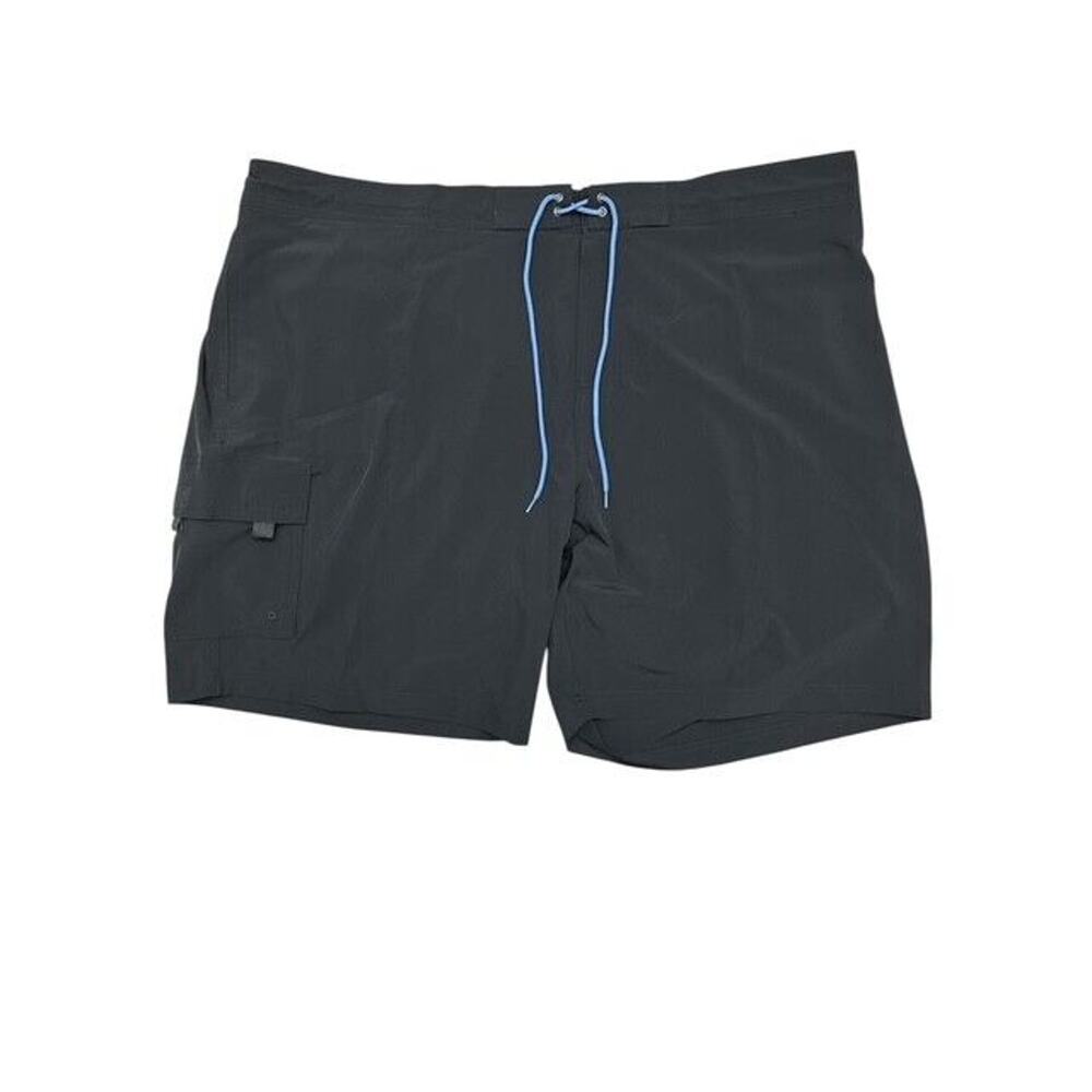 Caribbean 4XB Swim Trunks Navy Blue Boxer Brief Liner Beach Quick Dry 9 Inseam